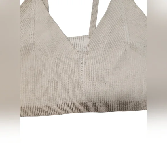 Jacquemus Beige Ribbed Knit Bra Top - Picture 3 of 9